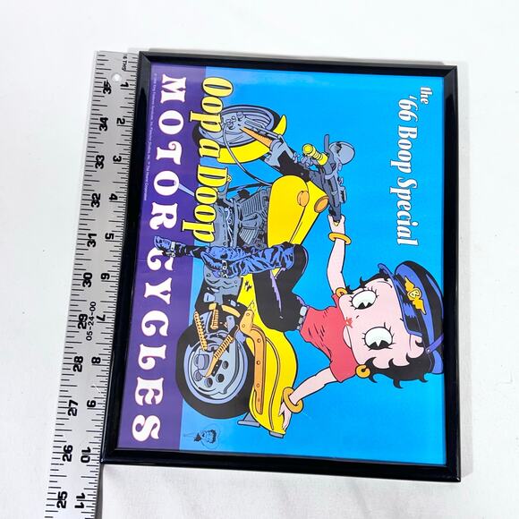 Vintage Betty Boop Framed Pictures Lot of 4 10x8" Biker Bubble Bath Glamour 90's - Picture 10 of 16